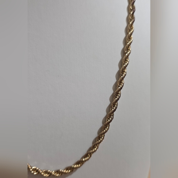 GOLD ROPE CHAIN NECKLACE 16 INCH - Picture 5 of 5